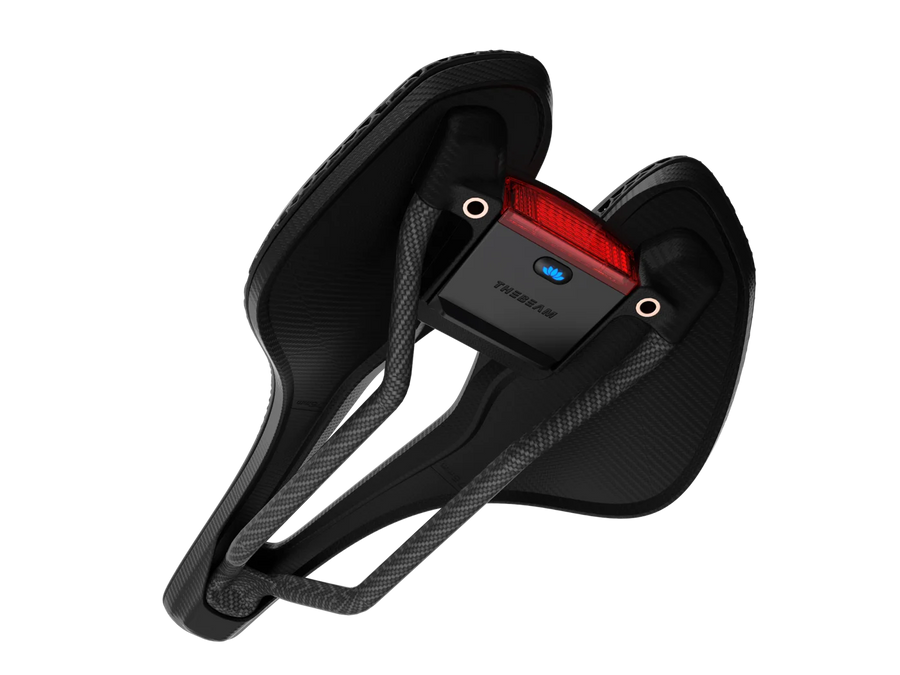 Underside with the built-in light and button